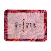 Magnet Flexible Roses à fleurs roses (Horizontal)
