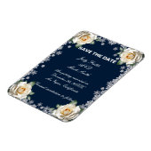 Magnet Flexible Roses Blanches Flocon de neige Noël Enregistrer la (Côté Gauche)