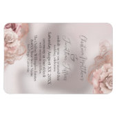 Magnet Flexible Roses d'aquarelle romantique sur Pearl (Horizontal)