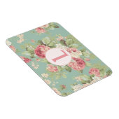Magnet Flexible Roses de choux roses sur aqua (Côté Droit)