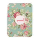 Magnet Flexible Roses de choux roses sur aqua (Vertical)