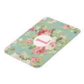 Magnet Flexible Roses de choux roses sur aqua (Côté Gauche)