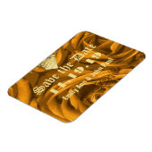 Magnet Flexible Roses d'or et coeurs tourbillonne Mariage Enregist (Côté Gauche)