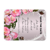 Magnet Flexible Roses Et Perles Roses Roses Et Perles Élégantes Sa (Horizontal)