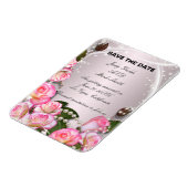 Magnet Flexible Roses Et Perles Roses Roses Et Perles Élégantes Sa (Côté Gauche)