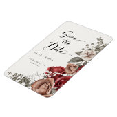 Magnet Flexible Roses romantiques & Eucalyptus Enregistrer la date (Côté Gauche)