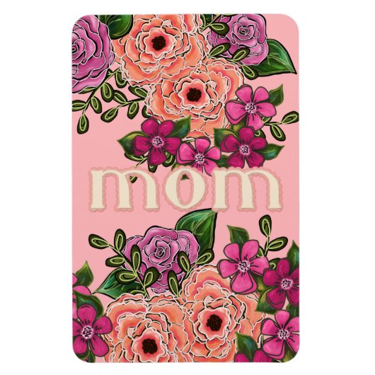 Magnet Flexible Roses roses pour maman Aimant photo flexible (Vertical)