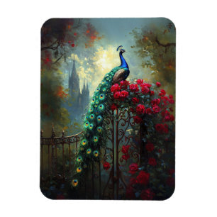 Magnet Flexible Roses rouges de paon spectaculaire Gothique flexib