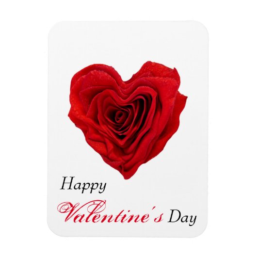 Magnet Flexible Roses rouges en forme de coeur Saint Valentin (Vertical)