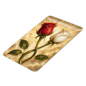 Magnet Flexible Roses rouges et blancs entrelacés. (Côté Gauche)