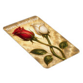 Magnet Flexible Roses rouges et blancs entrelacés. (Côté Droit)