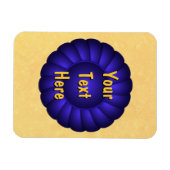 Magnet Flexible Rosette de ruban bleu pour personnaliser (Horizontal)