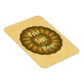 Magnet Flexible Rosette de ruban jaune pour personnaliser (Côté Droit)