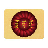 Magnet Flexible Rosette de ruban rouge pour personnaliser (Horizontal)