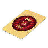 Magnet Flexible Rosette de ruban rouge pour personnaliser (Côté Gauche)