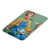 Magnet Flexible Rosie le Riveter fait du fromage rôti (Côté Gauche)