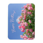 Magnet Flexible Rosier rose sous ciel bleu, coutume (Vertical)
