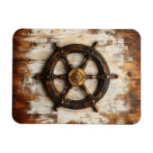 Magnet Flexible Roue de navire rustique Helm Nautique Flexible (Horizontal)