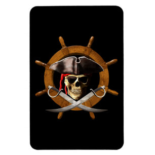 Magnet Flexible Roue de pirate de jolly roger