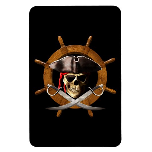 Magnet Flexible Roue jolly roger pirate (Vertical)