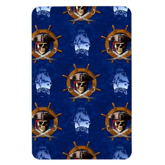 Magnet Flexible Roue jolly roger pirate (Vertical)