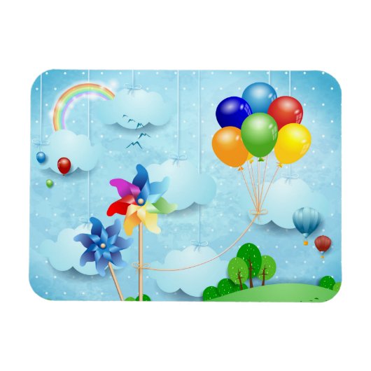Magnet Flexible Roues et ballons (Horizontal)