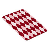 Magnet Flexible Rouge Argyle Rouge Clair Rose Petit Diamant Forme (Côté Droit)