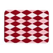 Magnet Flexible Rouge Argyle Rouge Clair Rose Petit Diamant Forme (Horizontal)
