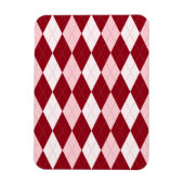 Magnet Flexible Rouge Argyle Rouge Clair Rose Petit Diamant Forme (Vertical)