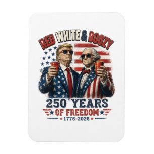 Magnet Flexible Rouge Blanc Boozy Trump George Washington 250