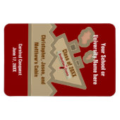 Magnet Flexible Rouge fait sur commande de marqueur de porte de (Horizontal)