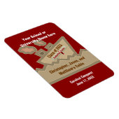 Magnet Flexible Rouge fait sur commande de marqueur de porte de (Côté Droit)
