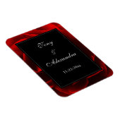 Magnet Flexible Rouge floral élégant (Côté Droit)