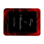Magnet Flexible Rouge floral élégant (Horizontal)
