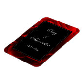 Magnet Flexible Rouge floral élégant (Côté Gauche)