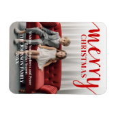 Magnet Flexible Rouge Merry Calligraphie - vertical Photo blanc ty (Horizontal)