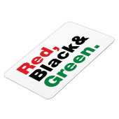 Magnet Flexible Rouge, Noir et Vert. (Côté Gauche)