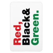 Magnet Flexible Rouge, Noir et Vert. (Vertical)