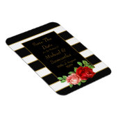 Magnet Flexible Rouge Rose, Noir, Blanc & Or - (Côté Droit)