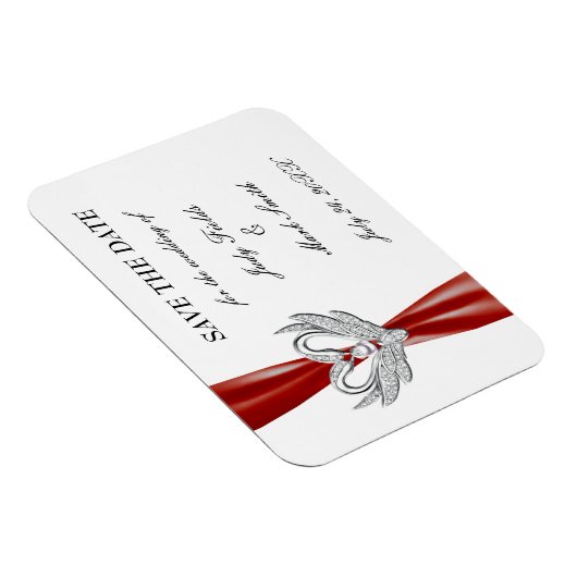 Magnet Flexible Rouge Ruban En Argent Swans Enregistrer L'Aimant D (Côté Droit)