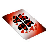 Magnet Flexible Rouge sur les coeurs noirs (Côté Droit)