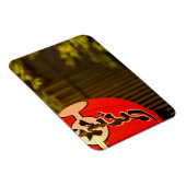 Magnet Flexible Rouges en papier peint et arbre, Kyoto, (Côté Droit)