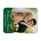 Magnet Flexible Rouleaux en or blanc vert, Aimant photo Shamrock (Horizontal)