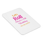 Magnet Flexible Roulons heureux 10e anniversaire ajouter nom retro (Côté Droit)