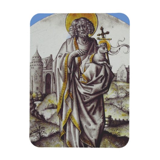 Magnet Flexible Roundel avec Saint Jean Le Baptiste (Vertical)