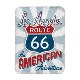 Magnet Flexible Route 66 Amérique Vintage Californie