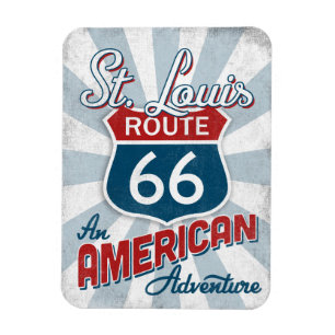Magnet Flexible Route 66 Amérique Vintage Missouri