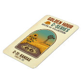 Magnet Flexible Route 66 de l'heure dorée, série C | Kansas (Côté Gauche)