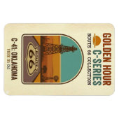 Magnet Flexible Route 66 de l'heure dorée Série C | Oklahoma (Horizontal)