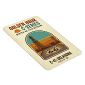 Magnet Flexible Route 66 de l'heure dorée Série C | Oklahoma (Côté Droit)